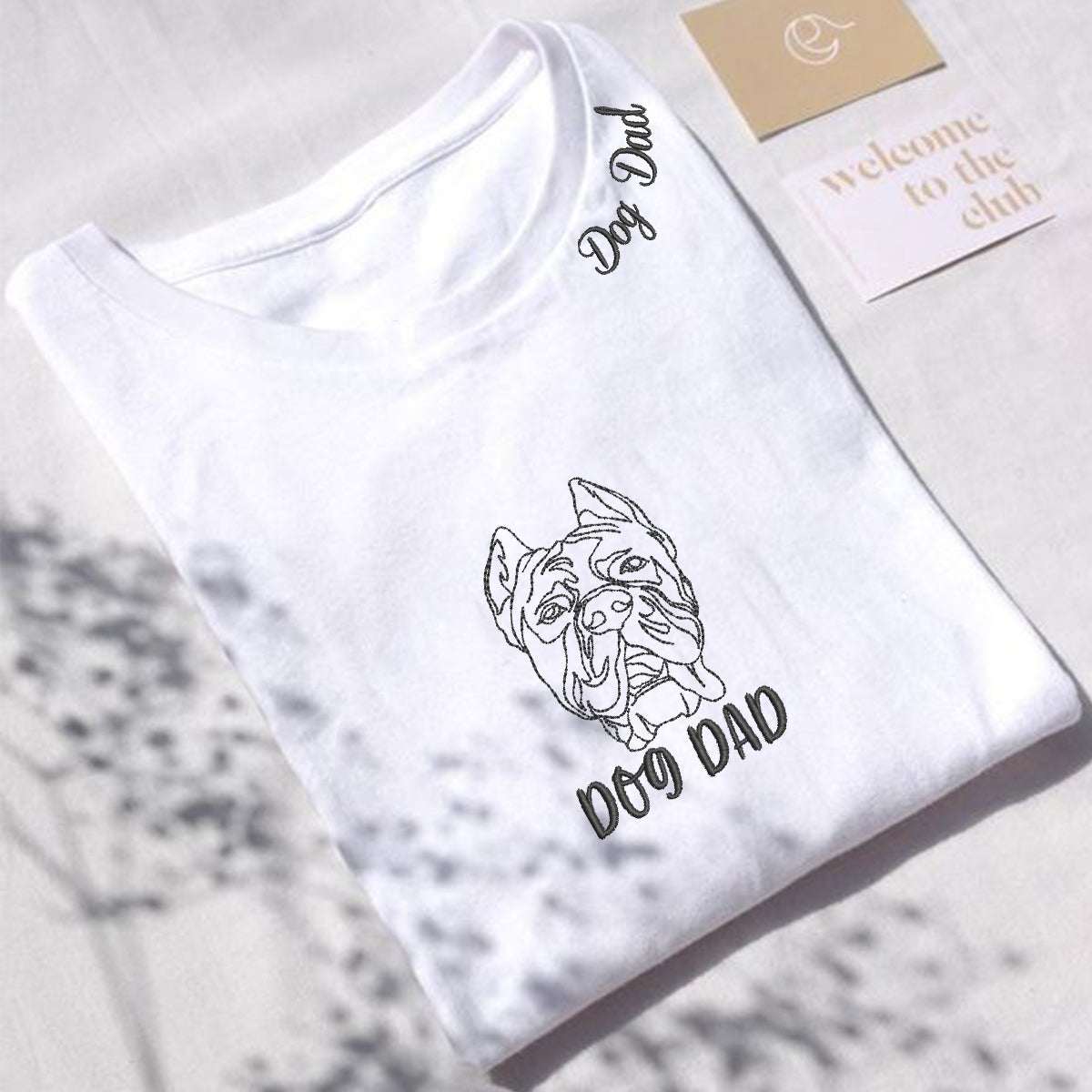 Personalized Cane Corso Dog Dad Embroidered Collar Shirt, Custom Shirt with Dog Name, Cane Corso Gifts Dog Lovers