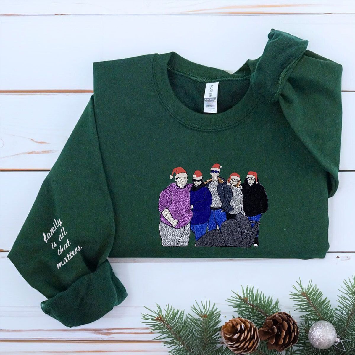 Personalized Anniversary Photo Gift for Couple with Embroidered Photo Portrait Sweatshirt or Hoodie