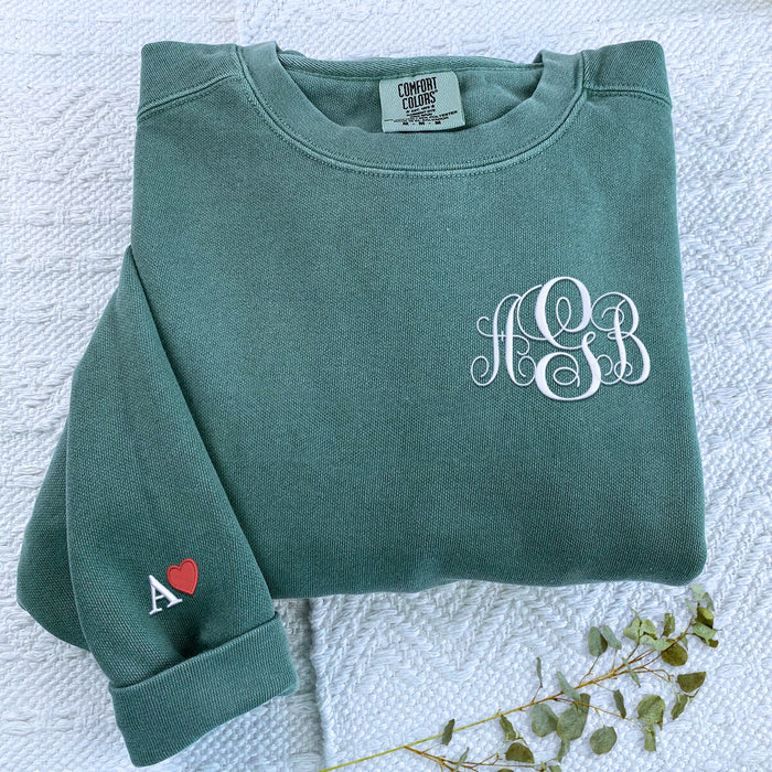 Personalized Embroidered Monogram Sweatshirt