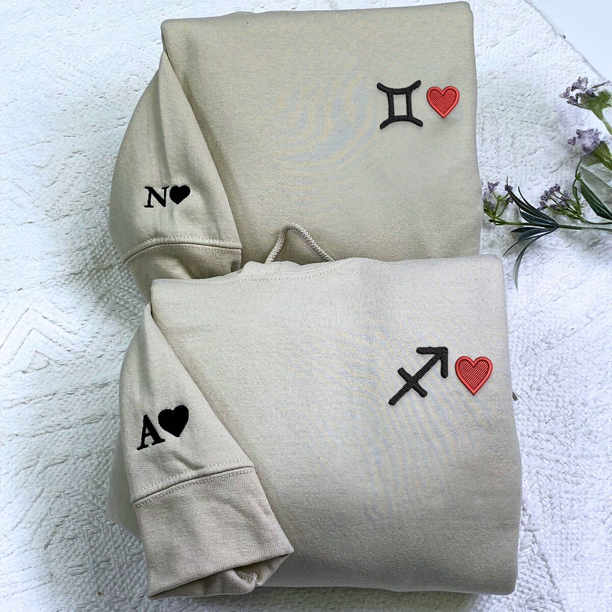 Personalized Gifts for Astrology Lovers with Embroidered Zodiac Sign Sweatshirt or Hoodie