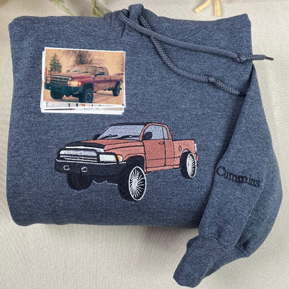 Personalized Gifts for Car Lovers Sweatshirt  Hoodie Embroidered from Your Photo