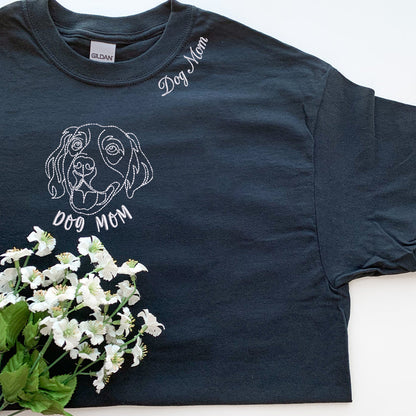 Personalized Golden Retriever Dog Mom Embroidered Collar Shirt, Custom Shirt with Dog Name, Best Gifts for Golden Retriever Lovers