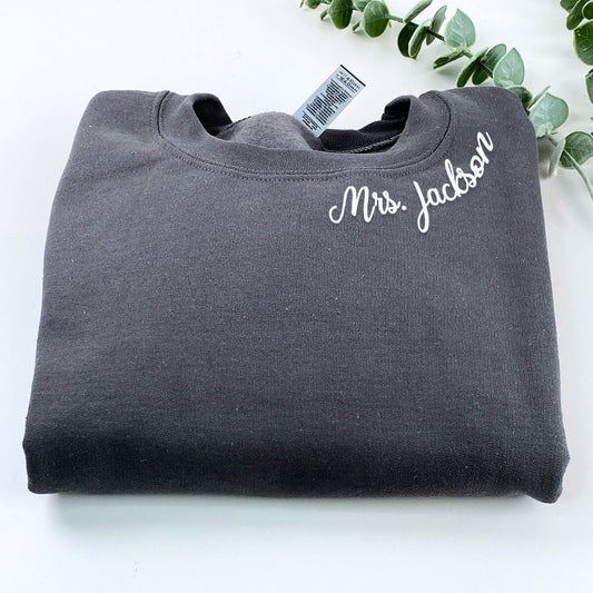 Personalized Unique Bridal Shower Gifts for Your Best Friend with Future MRS Sweatshirt Embroidered