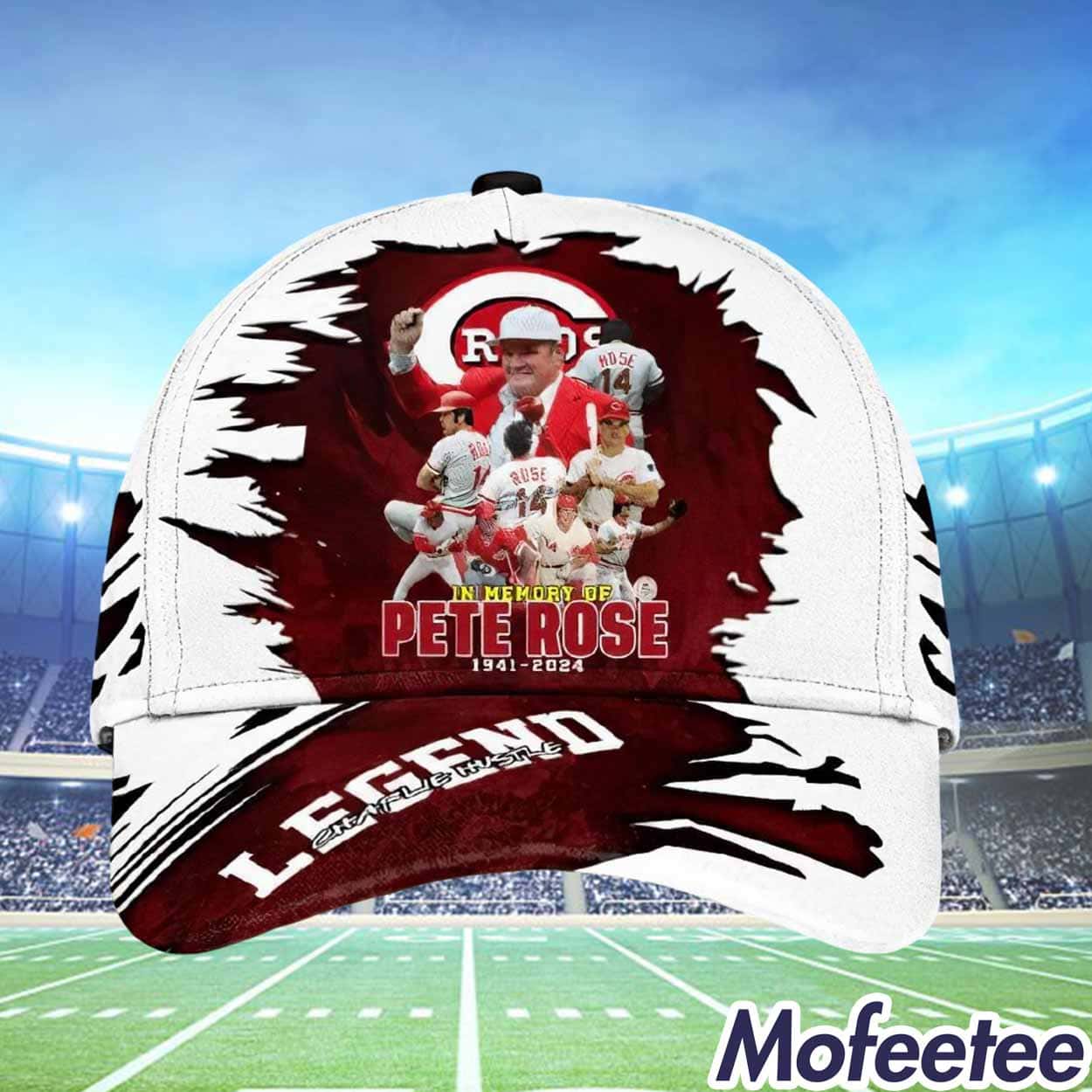 Pete Rose Reds In Memory 1941-2024 Legend Hat