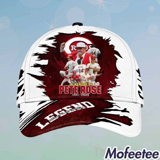 Pete Rose Reds In Memory 1941-2024 Legend Hat