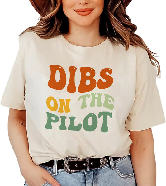 Pilot Wife Sweatshirt, Dibs On The Pilot gift, Aviation Gift, Airline Airplane Pilot, Pilot Graduation, Funny Flying Shirt