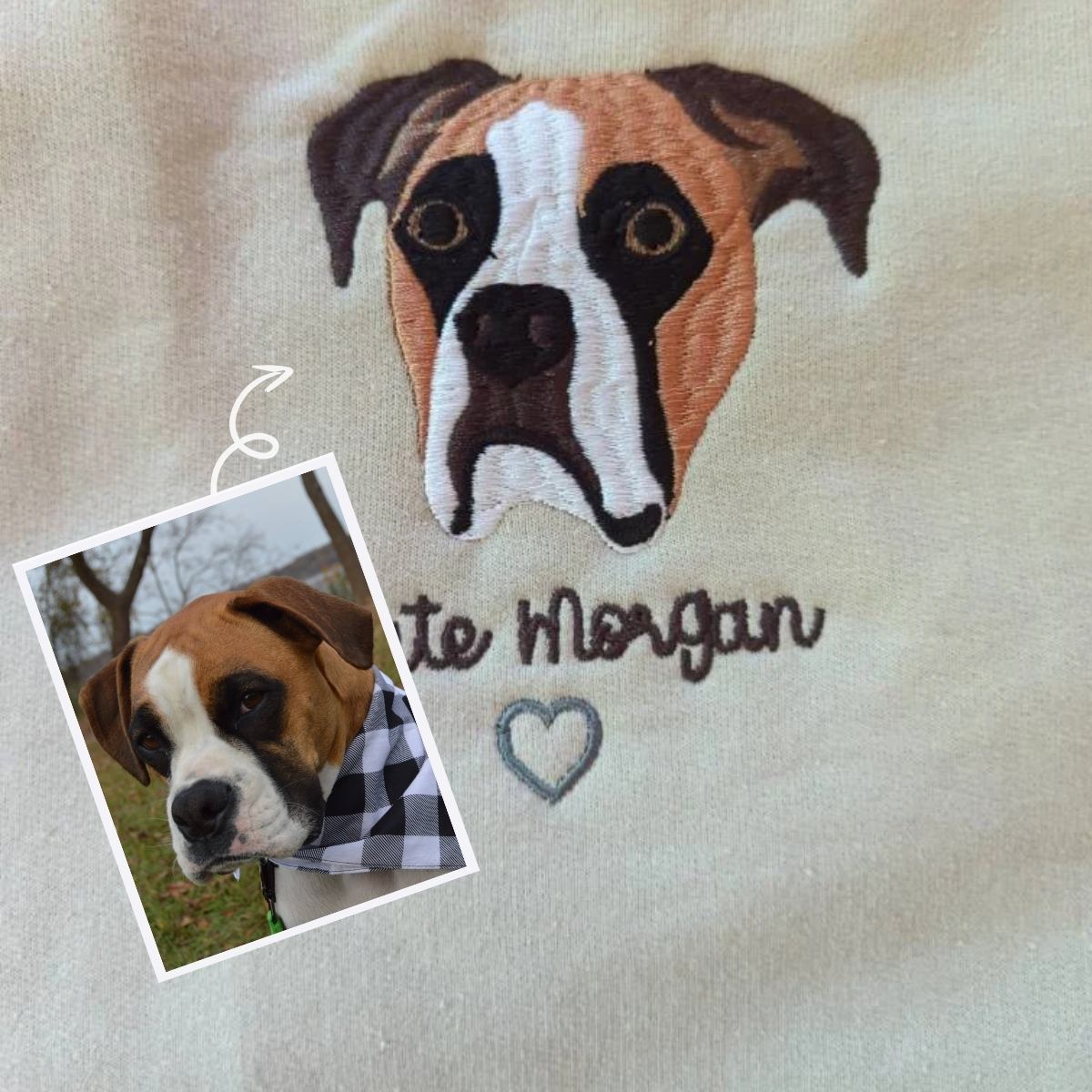 Poodle Sweatshirt or Hoodie, Custom Embroidered Gift with Picture Name