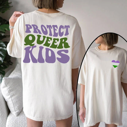 Protect Trans Kids Comfort Colors Shirt, Protect Queer Kids Shirts, LGBTQ+ Shirt ,Trans Rights Shirt, Queer Gift, Pride Month Tee shirt