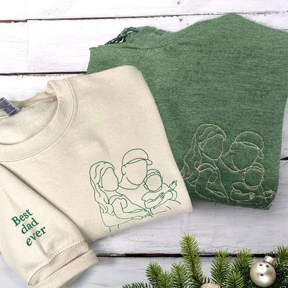 Proud Dad Twin Pack Custom Crewneck Embroidered Sweatshirt & Hoodie