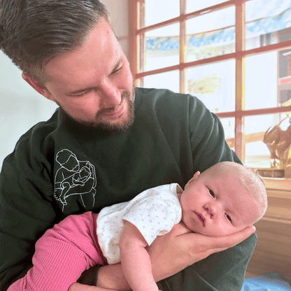 Proud Dad Twin Pack Custom Crewneck Embroidered Sweatshirt & Hoodie