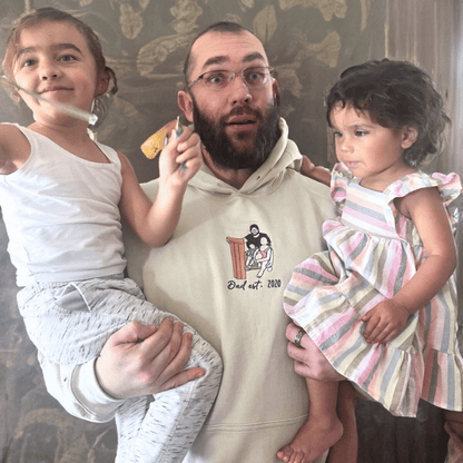 Proud Dad Twin Pack Custom Crewneck Embroidered Sweatshirt & Hoodie