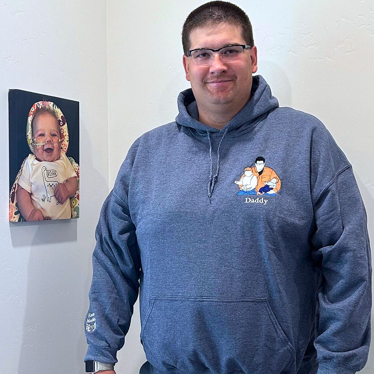 Proud Dad Twin Pack Custom Crewneck Embroidered Sweatshirt & Hoodie