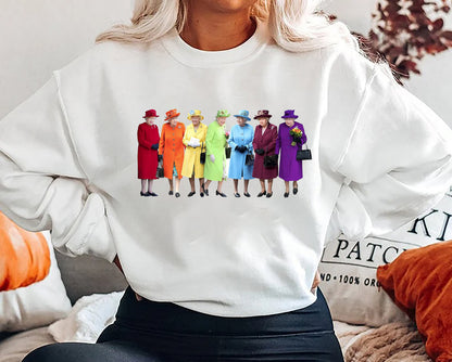Queen Elizabeth Sweatshirt, RIP Queen Elizabeth Shirt, Queen Elizabeth TShirt, The Queen's 1926-2022 Shirt, Rainbow Queen Elizabeth II Shirt