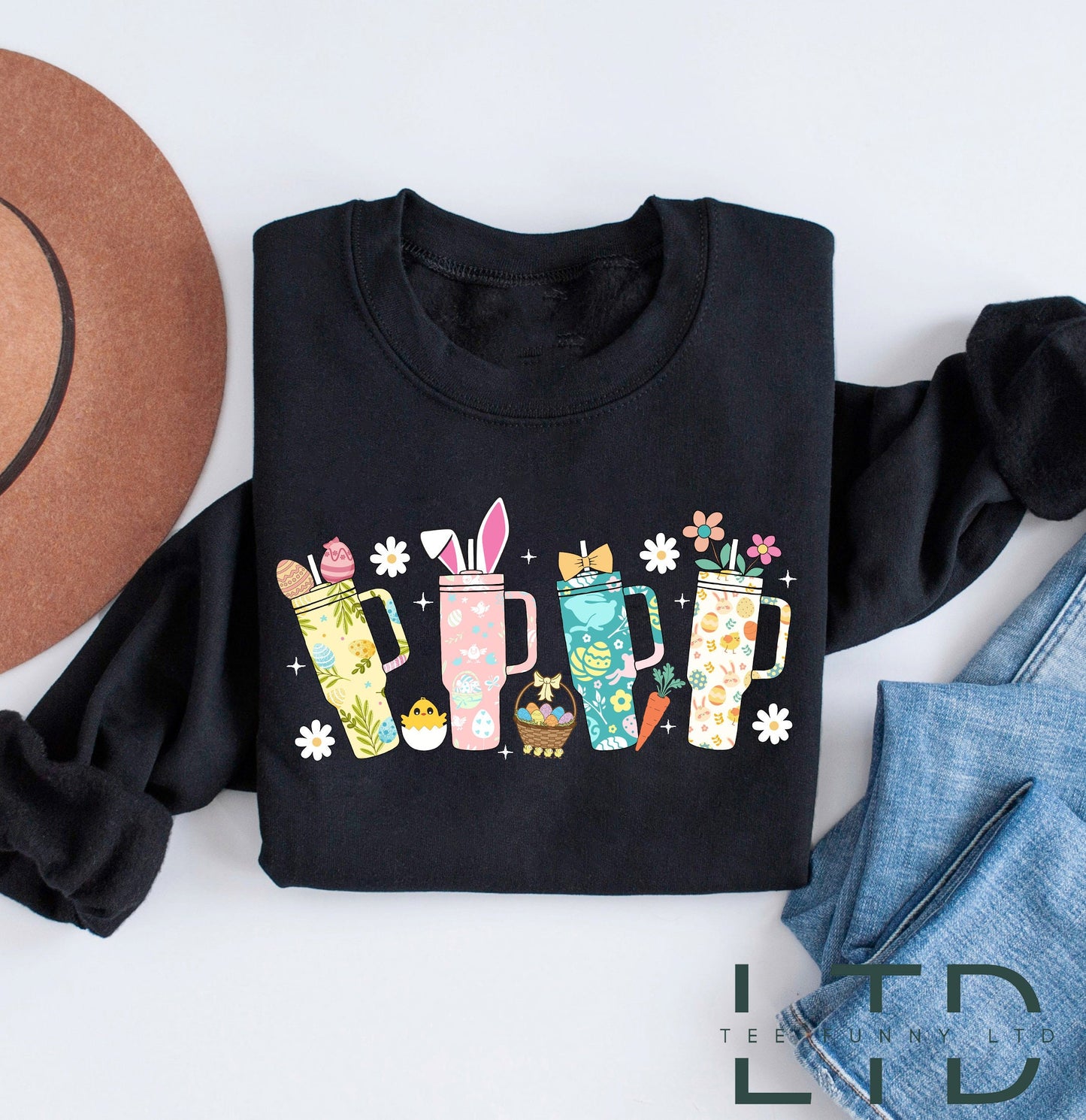 Retro Obsessive Cup Disorder Easter Shirt, Retro Easter Kids Cup shirt, Easter Cups Sweatshirt, Retro Groovy Easter Eggs, Rabbit Shirt