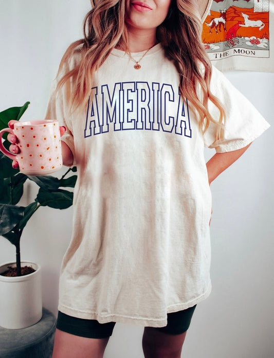 Retro America Shirt, America The Beautiful, 4th Of July Shirt, Fourth Of July, Patriotic USA Gift, USA FL-lag Shirt, America shirt