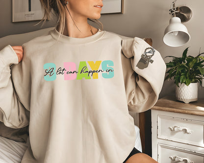 Retro Christian Easter Sweatshirt ,A Lot Can Happen in 3 Days Easter Shirt, Good Friday Easter Shirt, Cute Easter Day Sweater, He is Risen