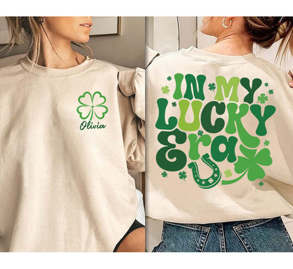 Retro In My Lucky Era Saint Patrick's Day Shirt, St Patricks Day Family Shirt, Shamrock Gift For St Patricks Day, Clover Lucky Shirt