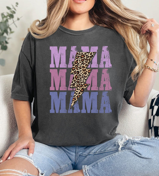 Retro Leopard Mama Shirt, Mom Life Shirt, Girl Mama Shirt, Motherhood Shirt, Cute Mom Shirt, Mothers Day Gift, Mama Tees