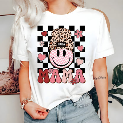 Retro Mama Shirt, Checkered Mama Sweatshirt, Motherâ€™s Day Gift, Mom Hoodie,Mama Shirt,Pregnancy Announcement Shirt,Motherhood Shirt