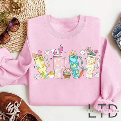 Retro Obsessive Cup Disorder Easter Shirt, Retro Easter Kids Cup shirt, Easter Cups Sweatshirt, Retro Groovy Easter Eggs, Rabbit Shirt
