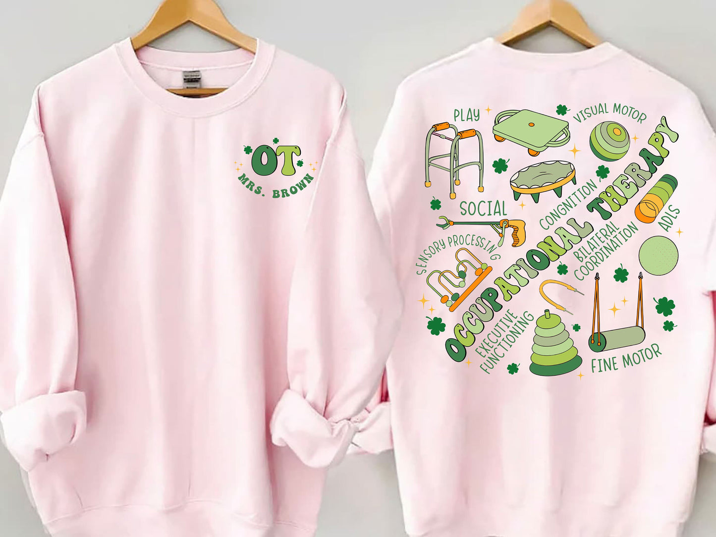 Retro Occupational Therapy Sweatshirt, Lucky Occupational Therapist Shirt, Occupational Therapist St Patrick Shirt, OT Shirt, OTA COTA Shirt