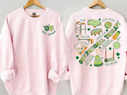 Retro Occupational Therapy Sweatshirt, Lucky Occupational Therapist Shirt, Occupational Therapist St Patrick Shirt, OT Shirt, OTA COTA Shirt