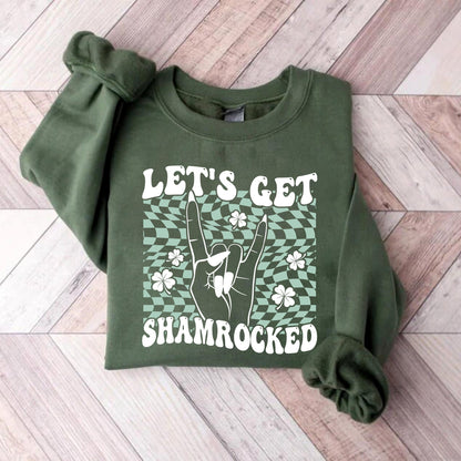 Retro St Patty's Day Shirt, Lets Sham Rock, Vintage St Patricks Day Shirt, Day Drinking Shirt, Retro Shirt, Lucky Shirt