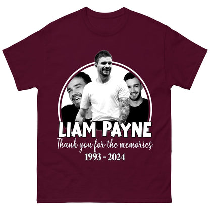Rip Liam Payne Shirt, Liam Payne Shirt, Liam Payne Tribute Shirt, Liam Payne Memorial Shirt, Liam Payne Thank You For The Memories Shirt