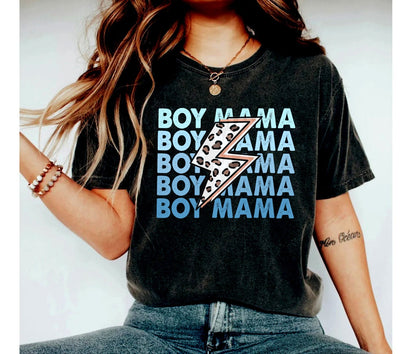 Retro Boy Mama Shirt • Cool Shirt for Mom • Wavy Text Mama Life T-Shirt • Groovy Boy Mom Shirt, mothers day shirt, god mother shirt