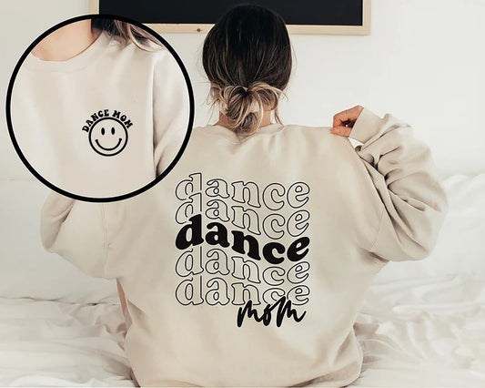 Retro Dance Mom Shirt, Smiley Face Dance Mom Shirt, Ballet Dance, Dancer Mama Sweatshirt, Mom Life Shirts, Dance Mom Gifts, Mom Sweatshirt