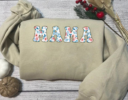 Retro Floral Mama T-shirt, Mom Shirt for Mom for Mother's Day, Mama T-shirt, Shirt for Mom for Mother's Day, Mama gift