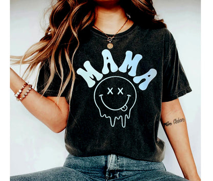 Retro Mama Shirt, Mama Smiley Face Shirt, Mama Shirt, Shirt for Mom for Mother's Day, Mom Shirt, New Mama Shirt, funny mom shirt