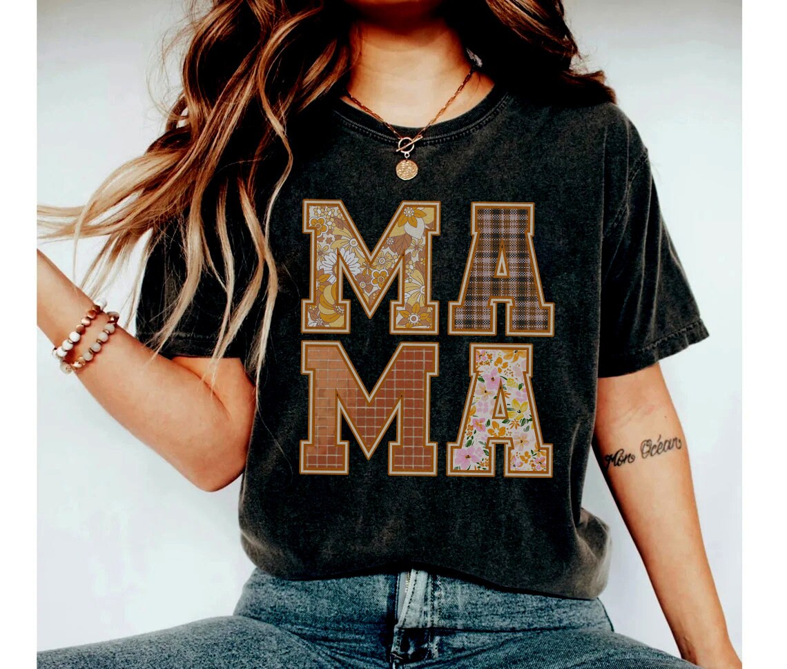 Retro Mama Shirt, Mama Smiley Face Shirt, Mama Shirt, Shirt for Mom for Mother's Day, Mom Shirt, New Mama Shirt, mother day gift