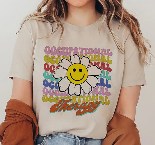 Retro Occupational Therapy Tee Shirt, Occupational Therapist T-shirt, Occupational Therapy Shirt Pediatrics, OT T-shirt, Therapist Shirt