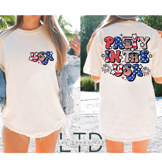 Retro Party In The USA Shirt, 4th Of July Tee, Retro Funny Fourth Shirt, Womens 4th of July Shirt, America Patriotic Tshirt, Independence