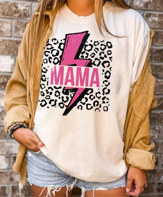 Retro Vintage Mama Shirt, Leopard Mama Shirt, Mom Life Shirt,Girl Mama Shirt, Motherhood Shirt, Cute Mom Shirt,Mothers Day Gift,Mama gift