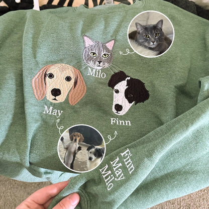 Rhodesian Ridgeback Sweatshirt or Hoodie, Custom Embroidered Gift from Photo Name