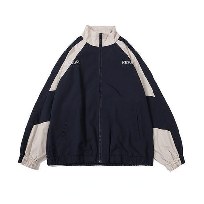 Streetwear lettera ricamo giacca moto uomo Chaquetas Hombre Hip Hop Vintage cotone coppie primavera giacca da Baseball Unisex