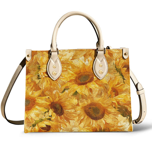 Leather Bag Sun Sunflower