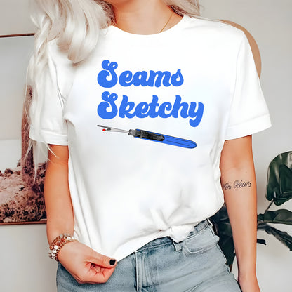 Seams Sketchy Shirt by Elonie Yoder for Coriander Quilts sweatshirt, mother days gift, mama shirt, mom shirt, girl shirt, grandma shirt