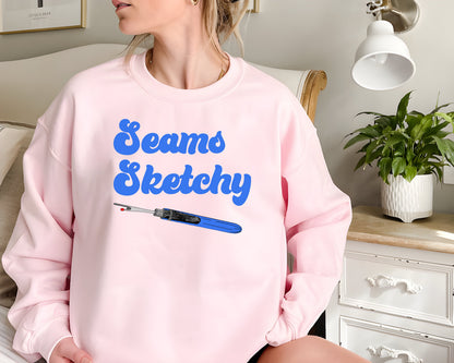 Seams Sketchy Shirt by Elonie Yoder for Coriander Quilts sweatshirt, mother days gift, mama shirt, mom shirt, girl shirt, grandma shirt