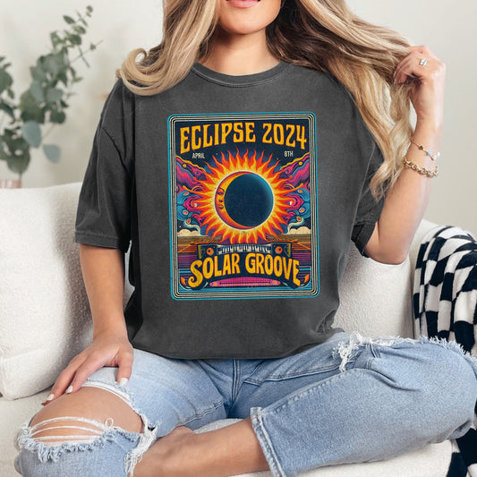 Solar Eclipse Tour 2024 Shirt, 1717 Retro Style Shirt, Path of Totality Vintage Look Tees Eclipse April 18 2024 Distressed T-shirt