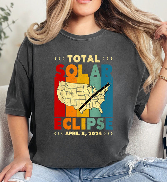 Solar Eclipse Shirt, Lunar Eclipse Shirt, 2024 America Path Of Totality, April 8th, Twice In A Lifetime Solar Eclipse Shirt, Total Eclipse