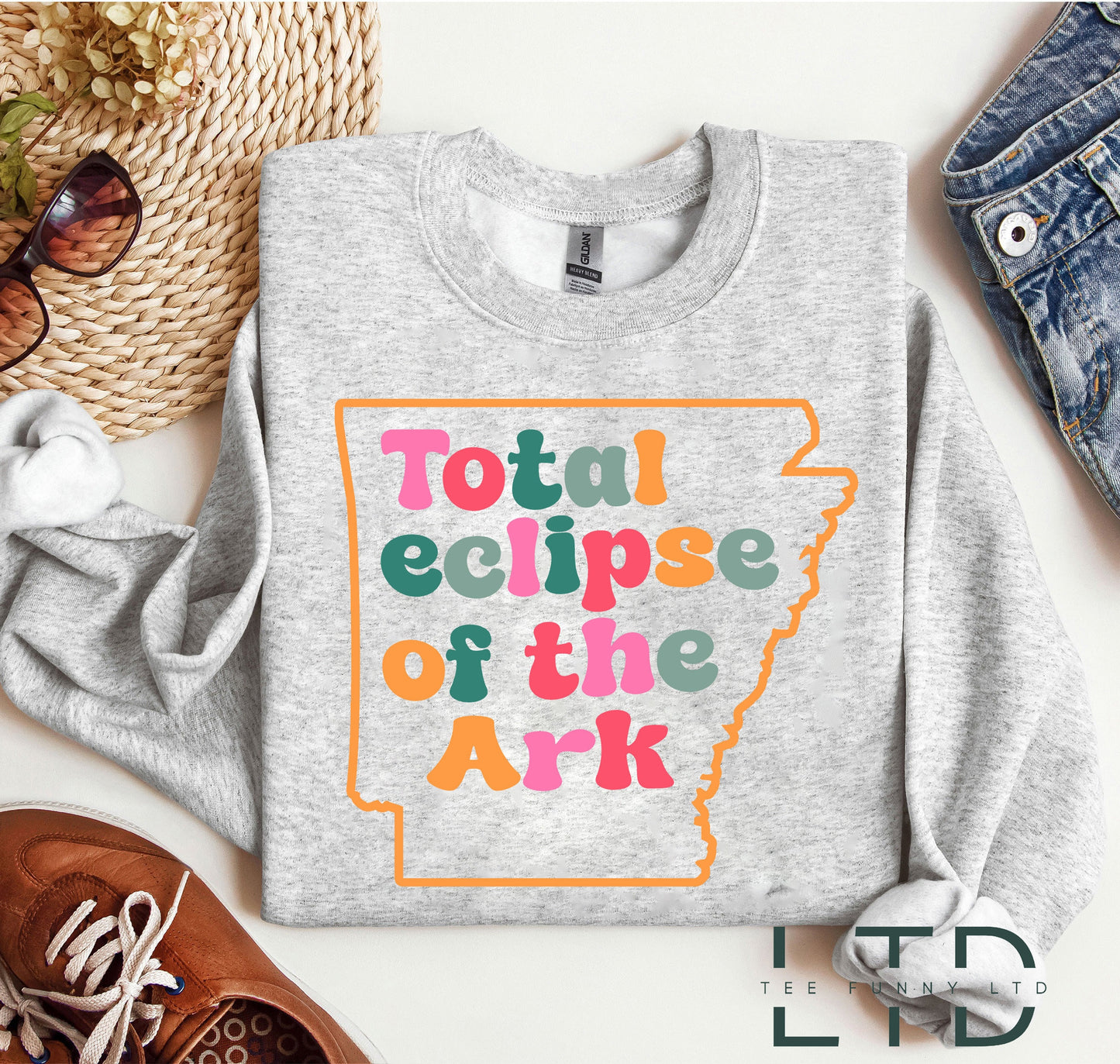 Solar Eclipse Shirt, Total Solar Eclipse T-shirt, Arkansas Eclipse Tee, Eclipse Shirt Arkansas, Arkansas Eclipse Merchandise, Total Eclipse