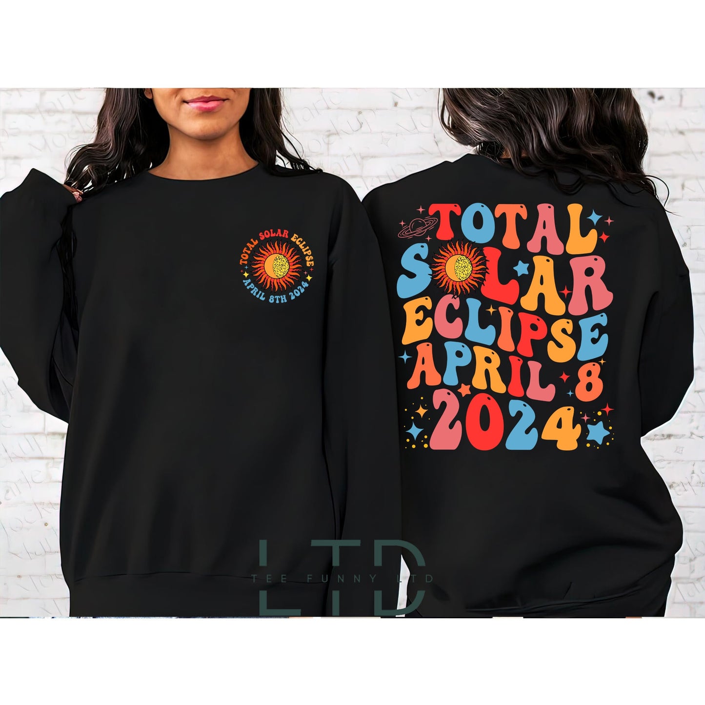 Solar Eclipse 2024 Shirt, Gift for Eclipse Lover, Eclipse Event 2024 Shirt, April 8th 2024 Shirt, Celestial Shirt, Double-Sided Shirt