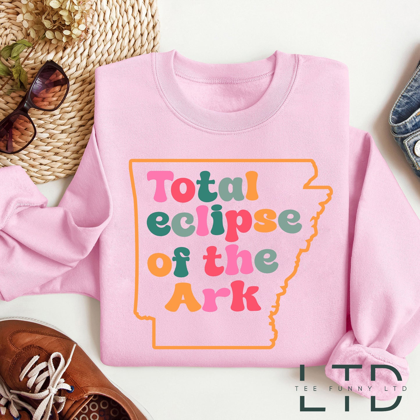 Solar Eclipse Shirt, Total Solar Eclipse T-shirt, Arkansas Eclipse Tee, Eclipse Shirt Arkansas, Arkansas Eclipse Merchandise, Total Eclipse