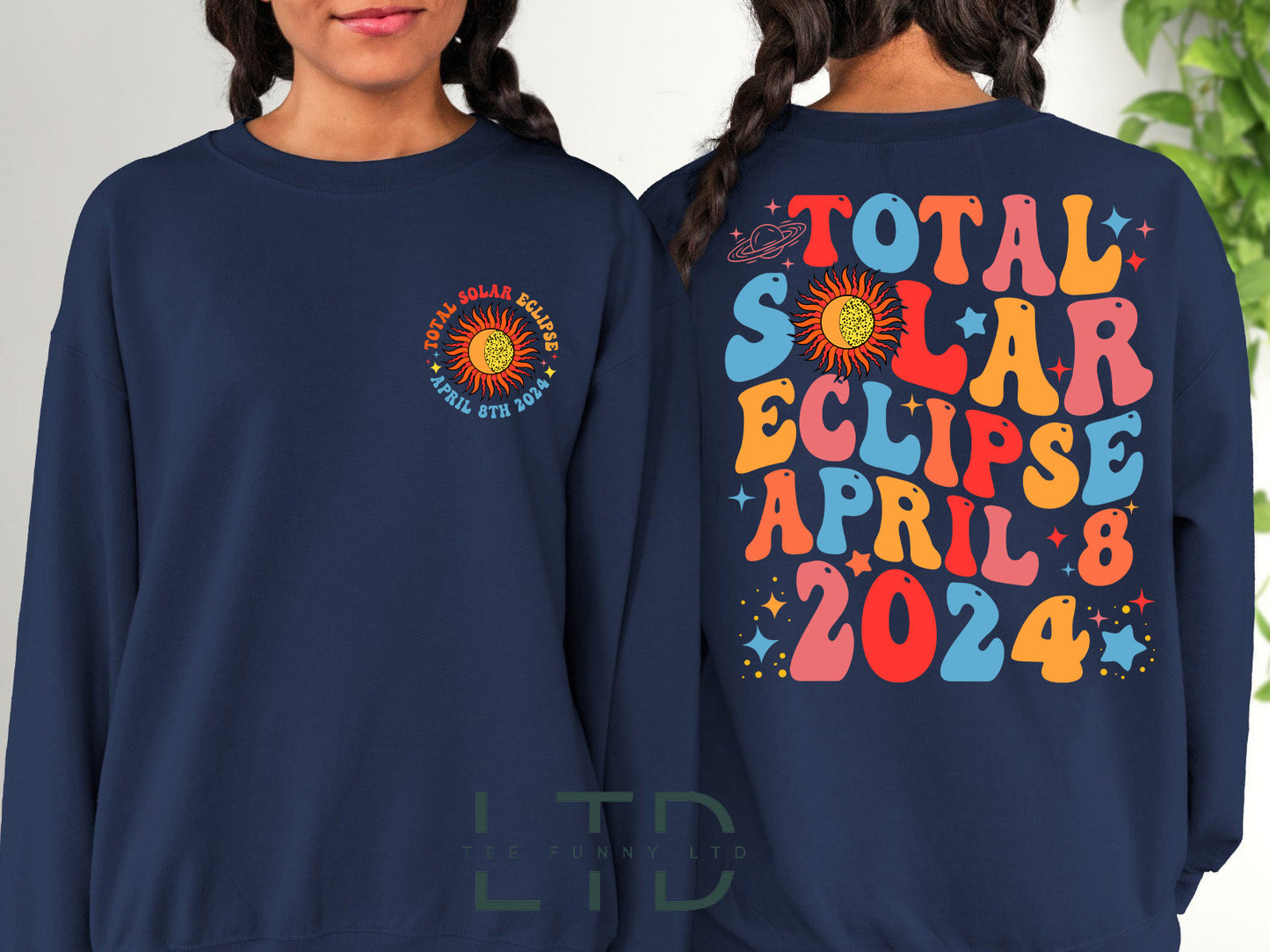 Solar Eclipse 2024 Shirt, Gift for Eclipse Lover, Eclipse Event 2024 Shirt, April 8th 2024 Shirt, Celestial Shirt, Double-Sided Shirt
