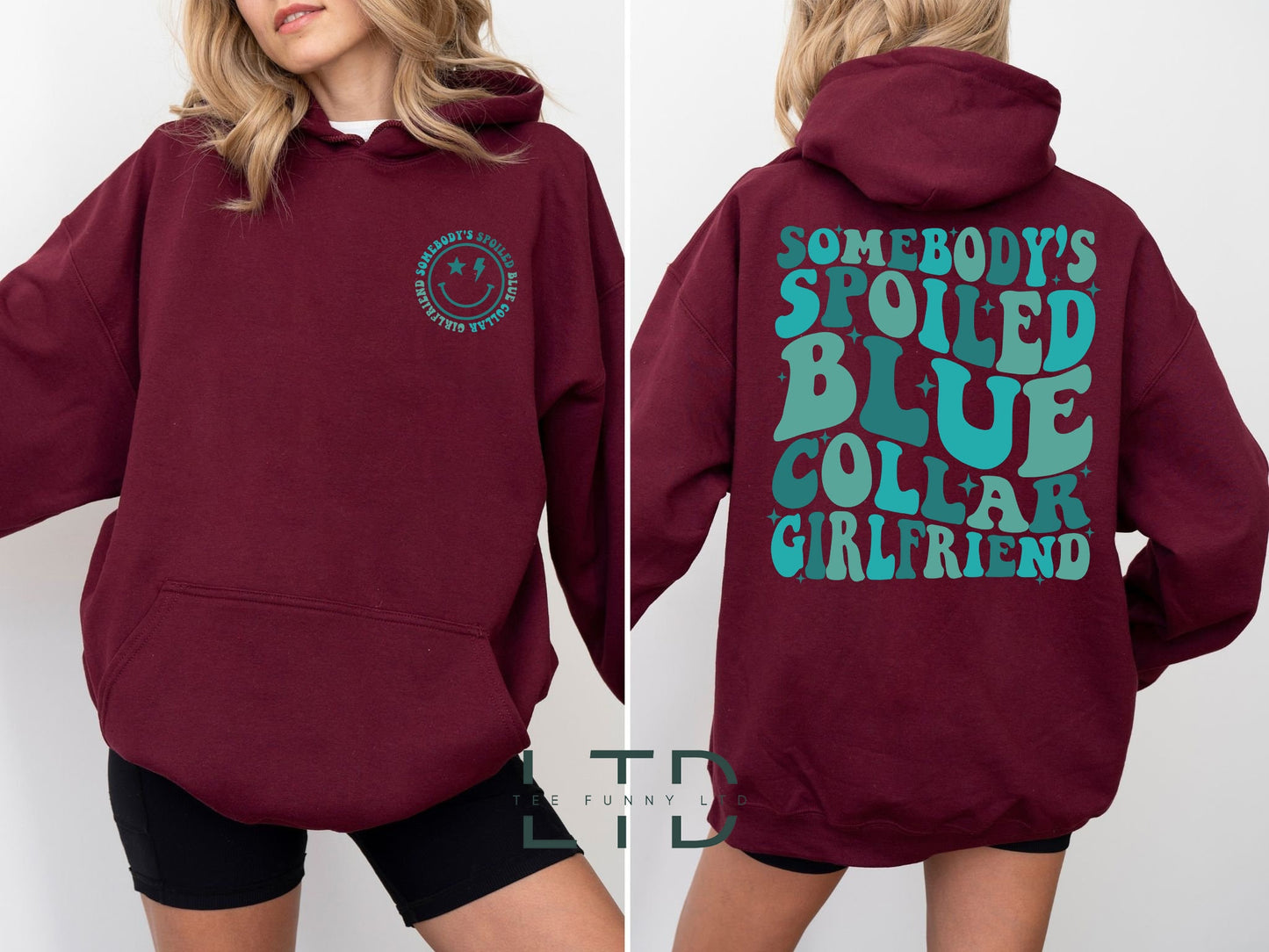 Somebody's Spoiled Blue Collar Girlfriend Shirt, Girlfriend Shirt, Spoiled Girlfriend Tee, Gift for Girlfriend Shirt, Blue Collar Love