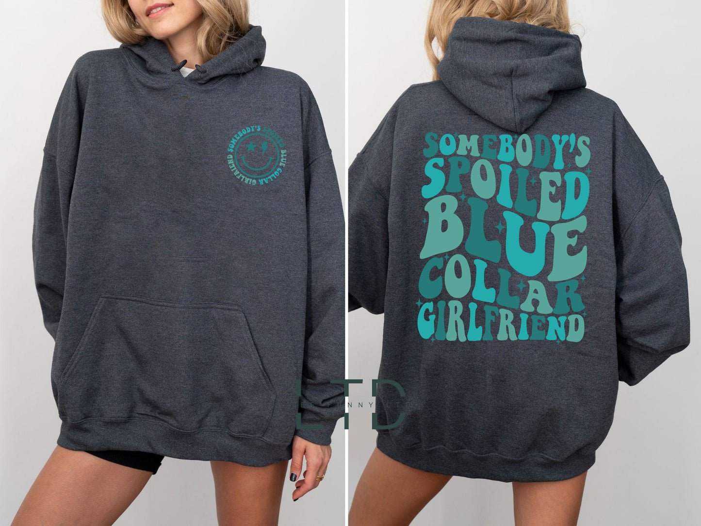 Somebody's Spoiled Blue Collar Girlfriend Shirt, Girlfriend Shirt, Spoiled Girlfriend Tee, Gift for Girlfriend Shirt, Blue Collar Love