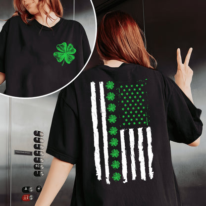 St. Patrick's Day American Flag Hoodie and Sweatshirt, Saint Patrick's Day Shirt, Irish Shirt, USA Flag Shirt